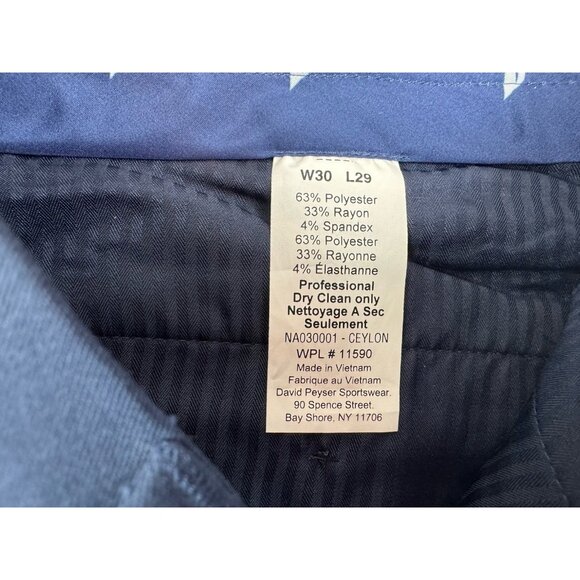 Nautica Size 30X29 Mens Pants Ceylon Blue Active Straight Stretch - Picture 4 of 5